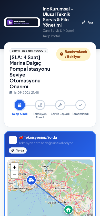 Canlı Müşteri Takip Ekranı
